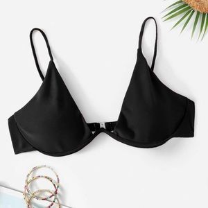 underwire black bathing suit top